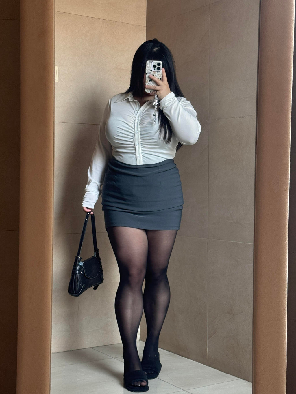 Office Lady Collection — Pre-worn Black Stockings (Vacuum Sealed)