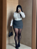 Office Lady Collection — Pre-worn Black Stockings (Vacuum Sealed)